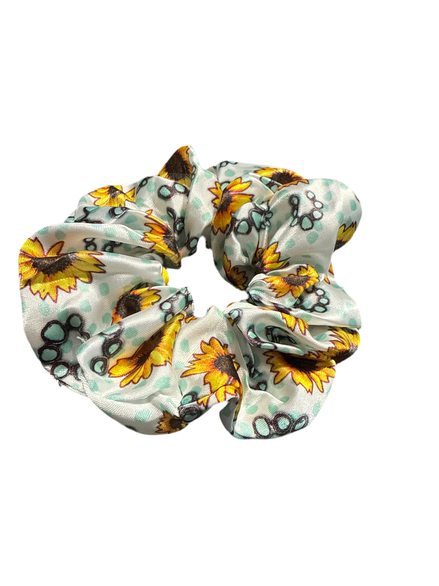 Sunflower Concha Hair Scrunchie