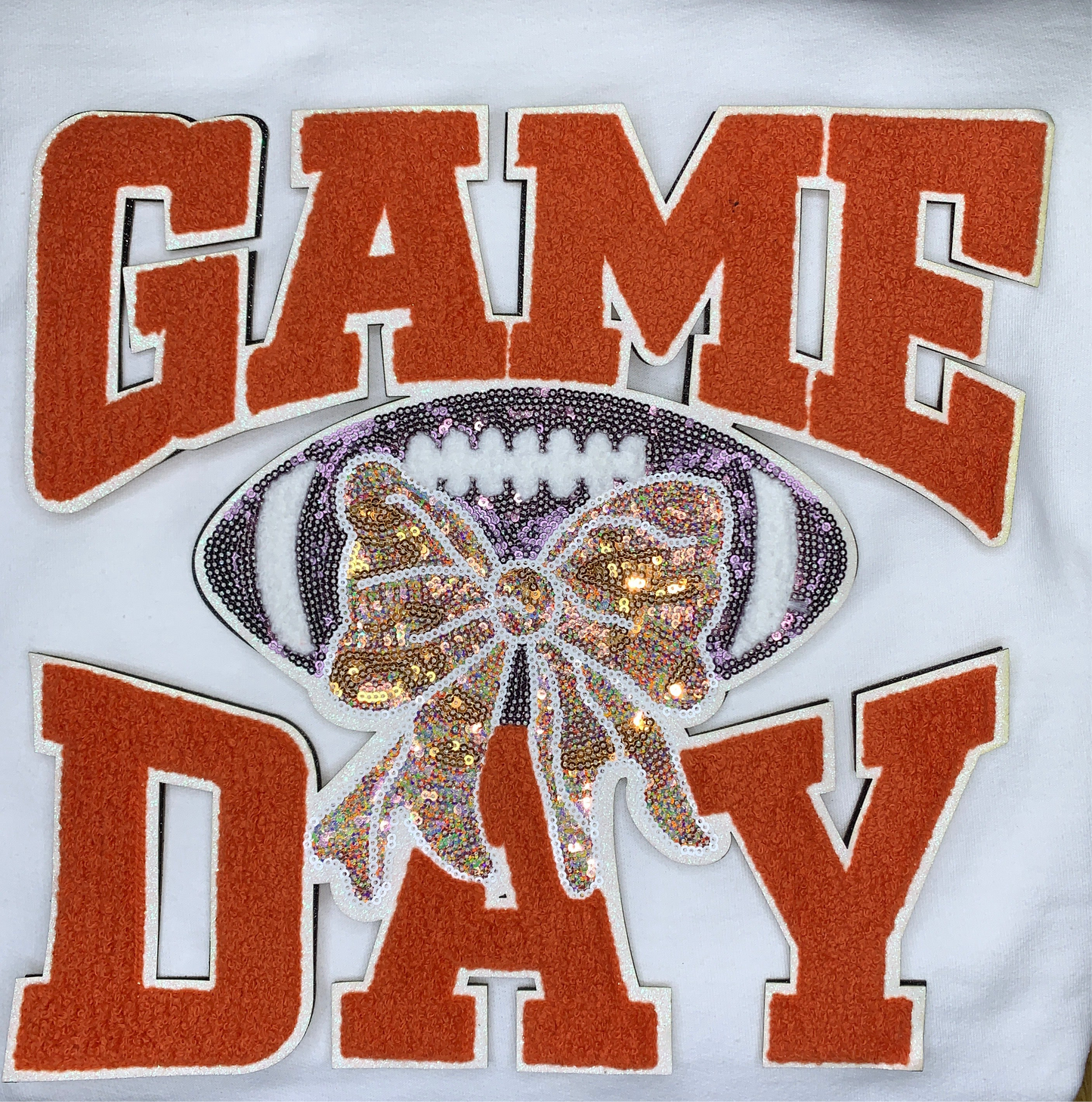 Game Day Football Chenille Sequin Sweatshirt
