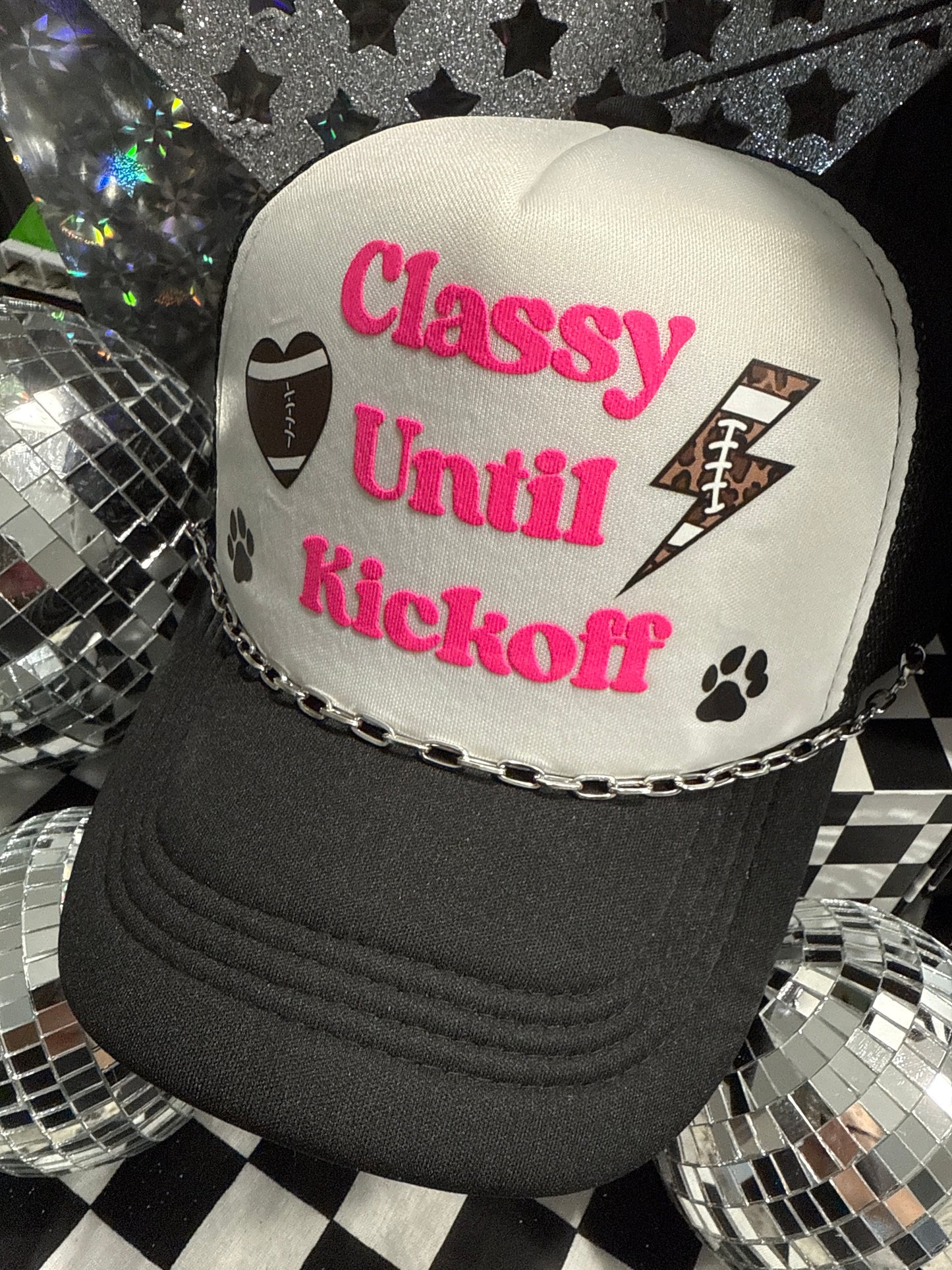 Classy Until Kickoff Trucker Hat