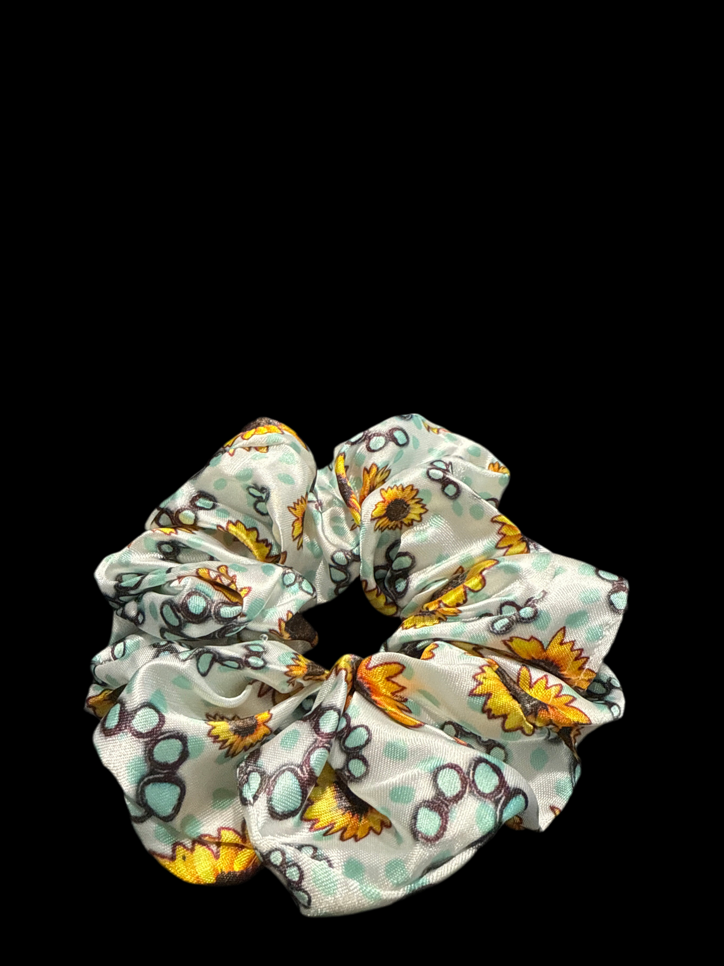 Sunflower Concha Hair Scrunchie