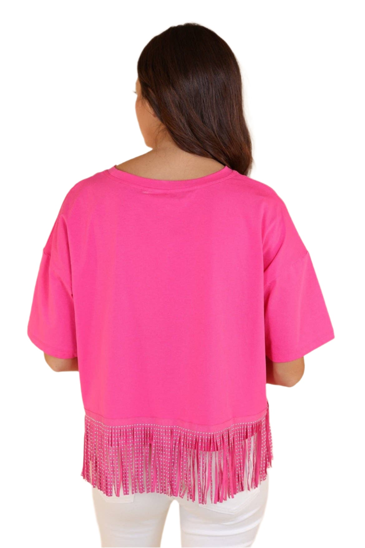 Here for the Show Studded Fringe Plus Size Top