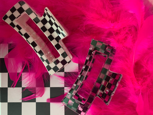 Checkered Hair Clips