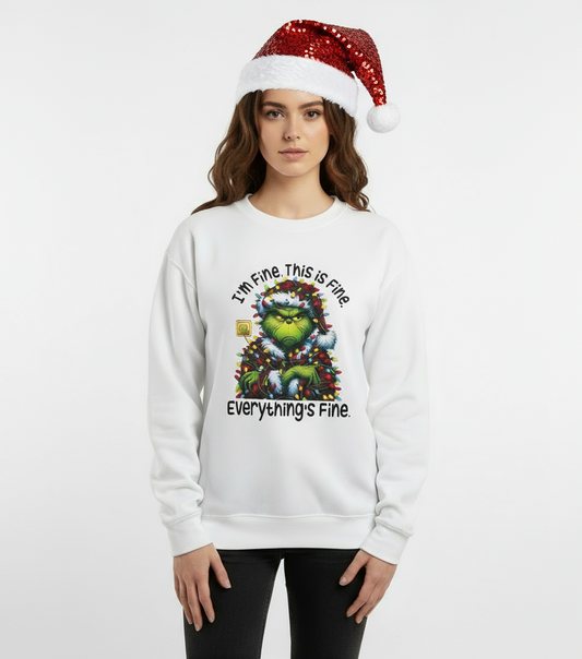 I’m Fine Christmas Graphic Sweatshirt