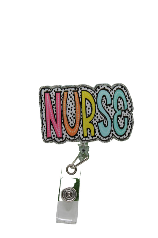 NURSE • Badge/ID Holder with Alligator Clip
