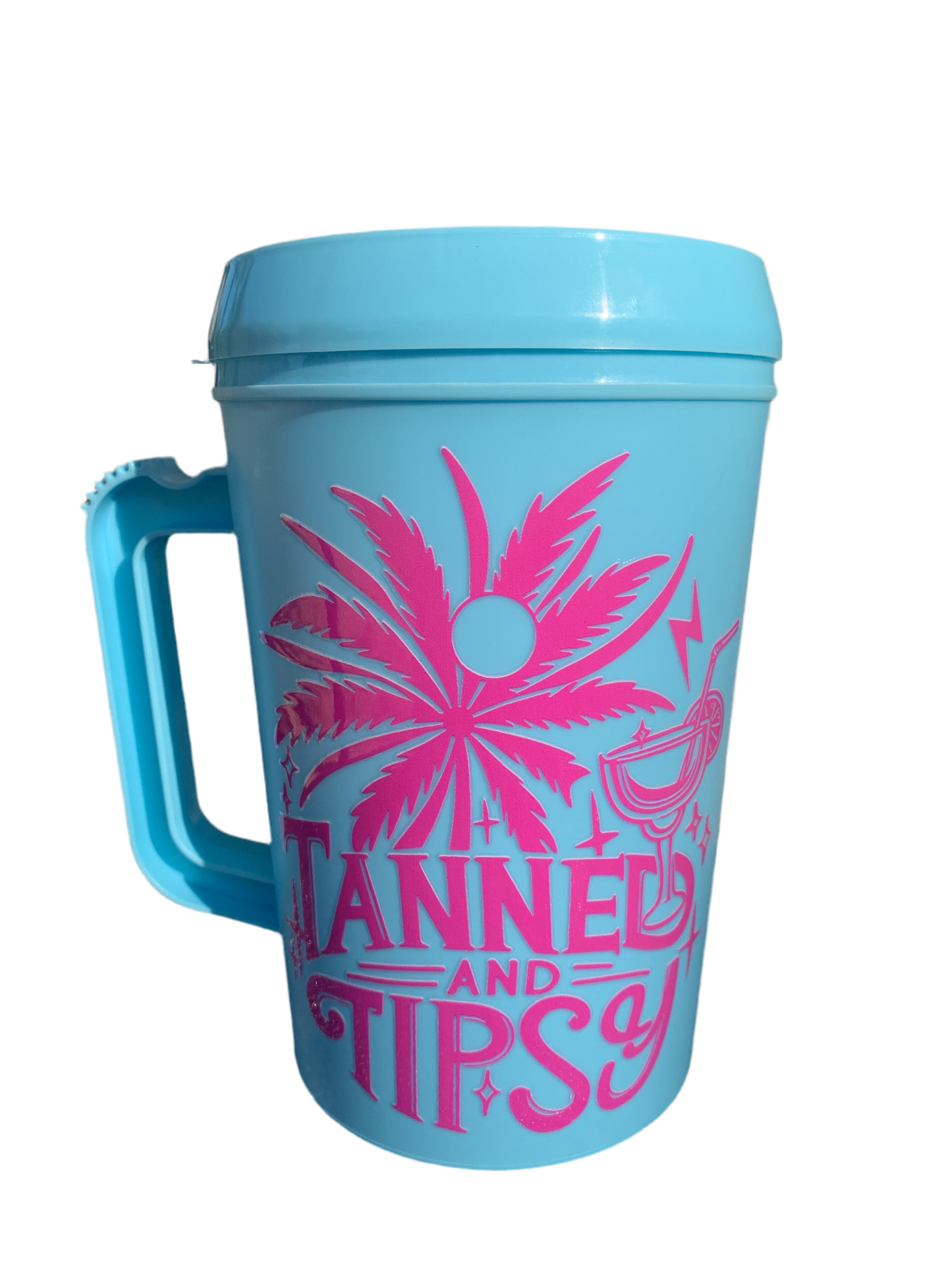 'Tanned and Tipsy' Mega Trucker Mug 34oz