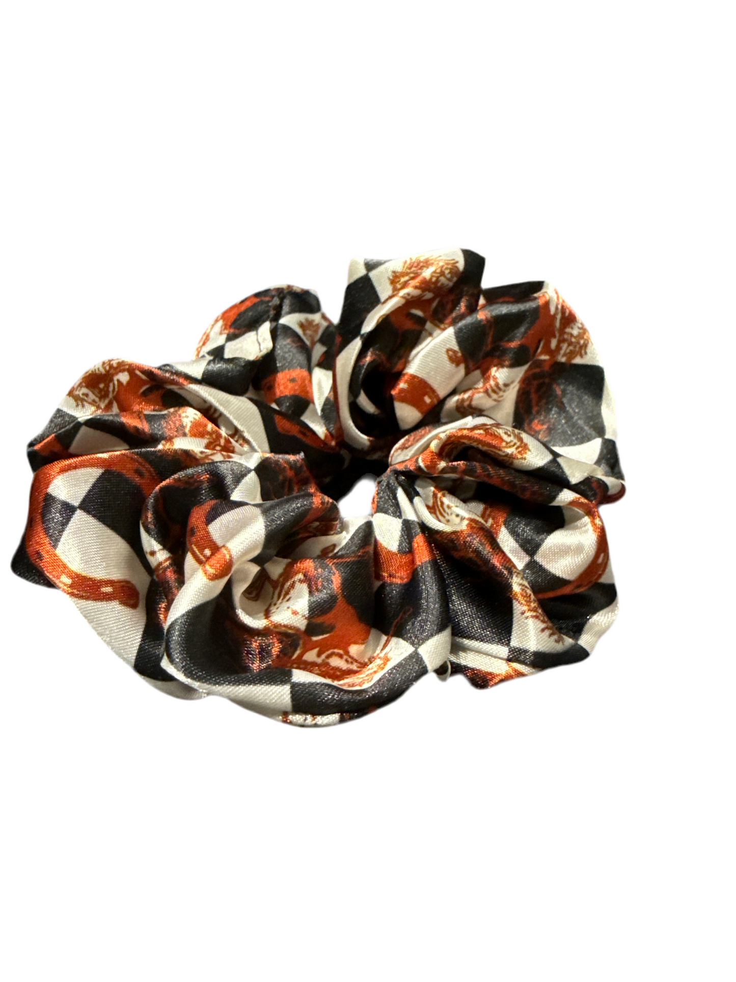 Checkered Horseshoe Dreams Scrunchie