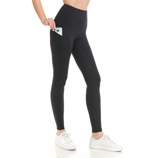 High Waist Black Side Pocket Activewear Leggings