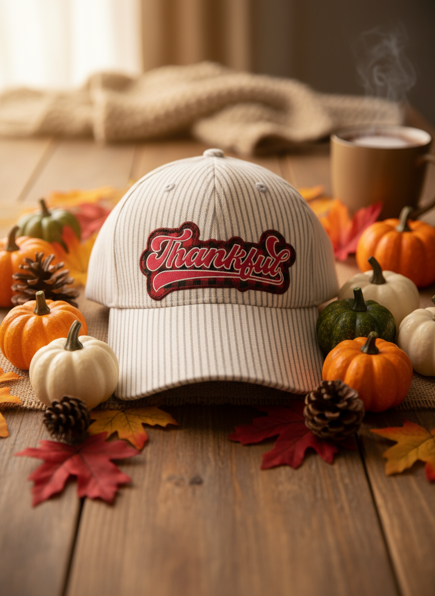 Thankful Buffalo Plaid Ballcap