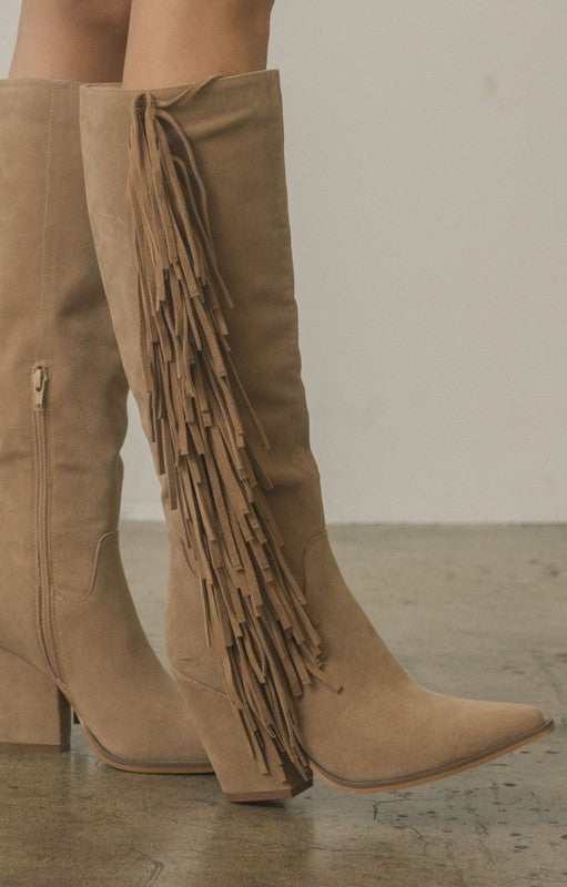 SKY HIGH Fringe Boots