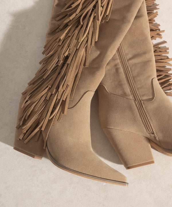 SKY HIGH Fringe Boots