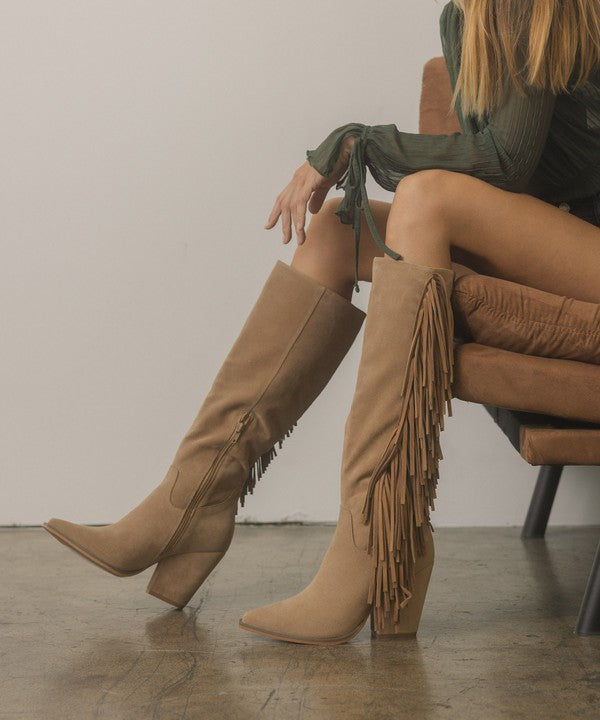 SKY HIGH Fringe Boots