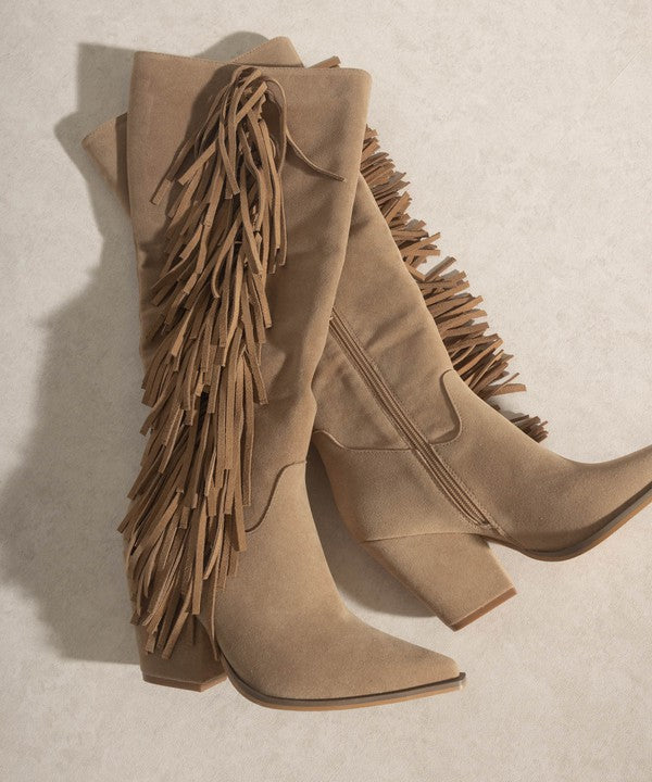 SKY HIGH Fringe Boots