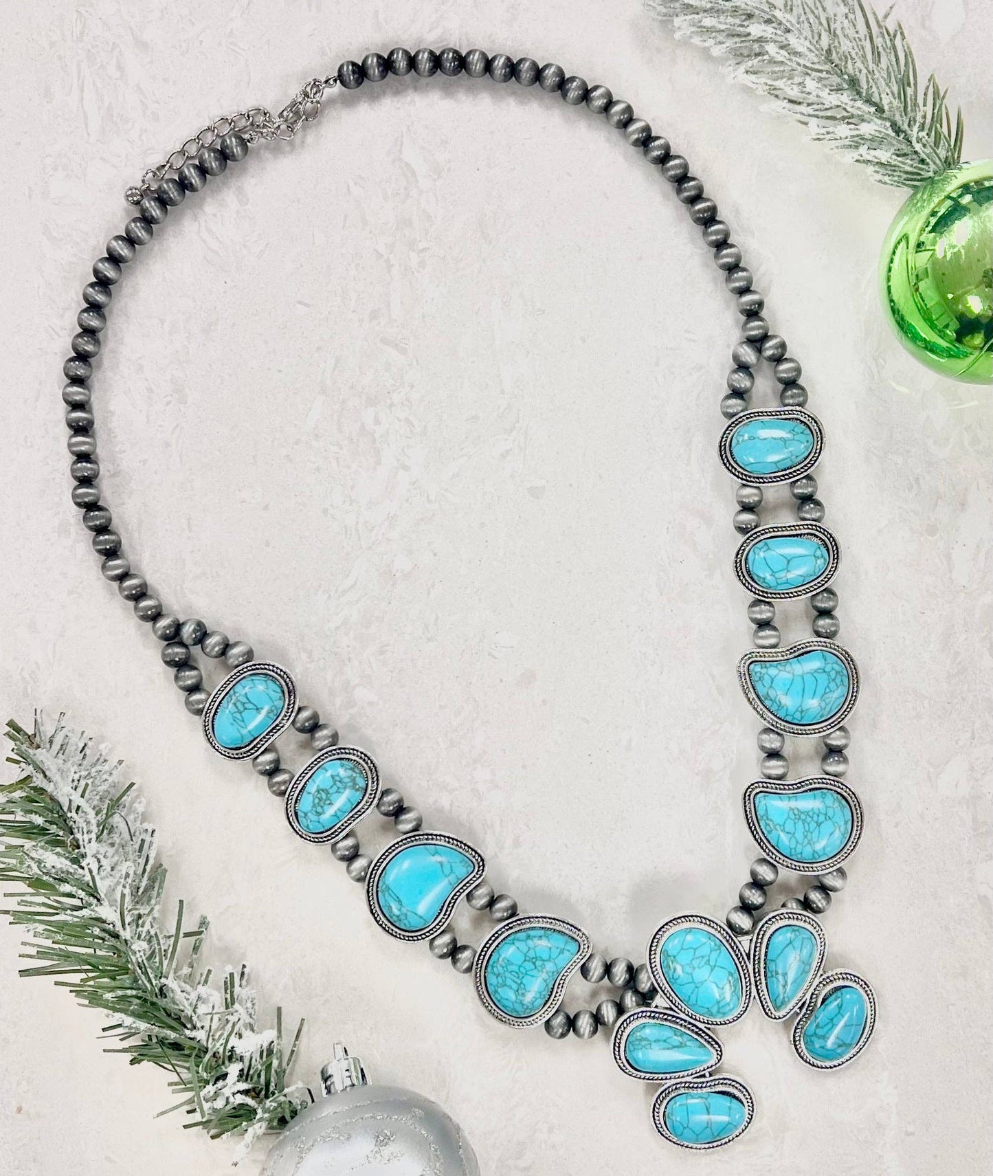 Iconic Image Silver Squash Blossom Necklace