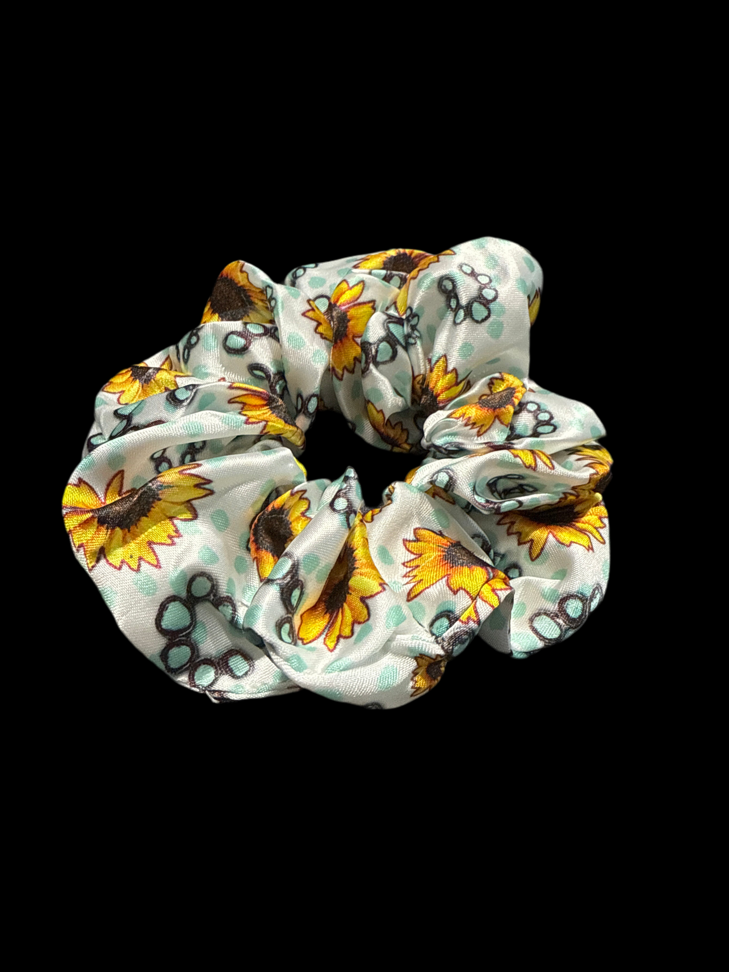 Sunflower Concha Hair Scrunchie