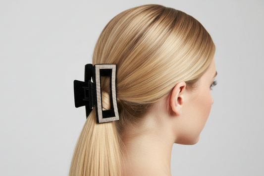 Rhinestone Black Hair Clip