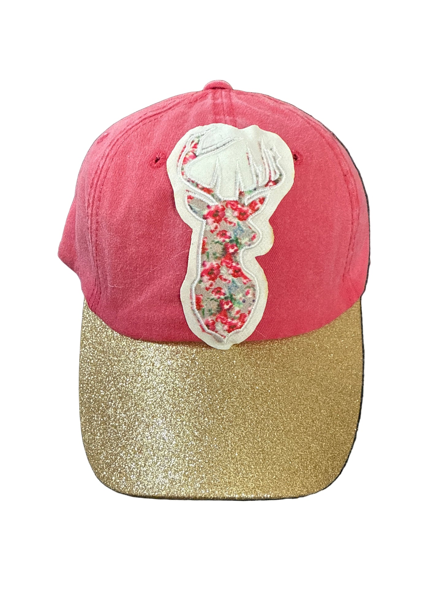 Floral Reindeer Glitter Ballcap