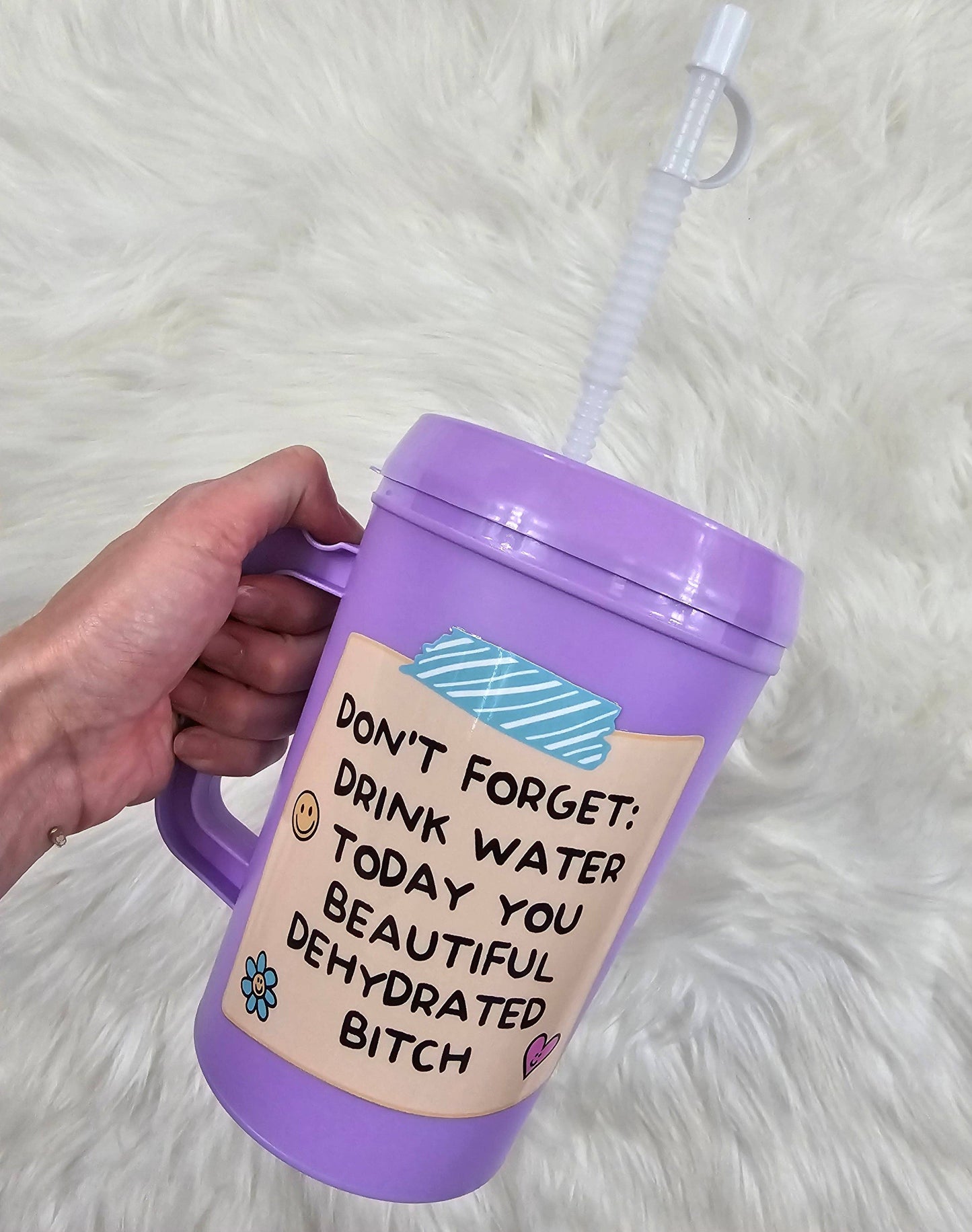 'Don't Forget to Drink Water Today B*tch' Mega Trucker Mug