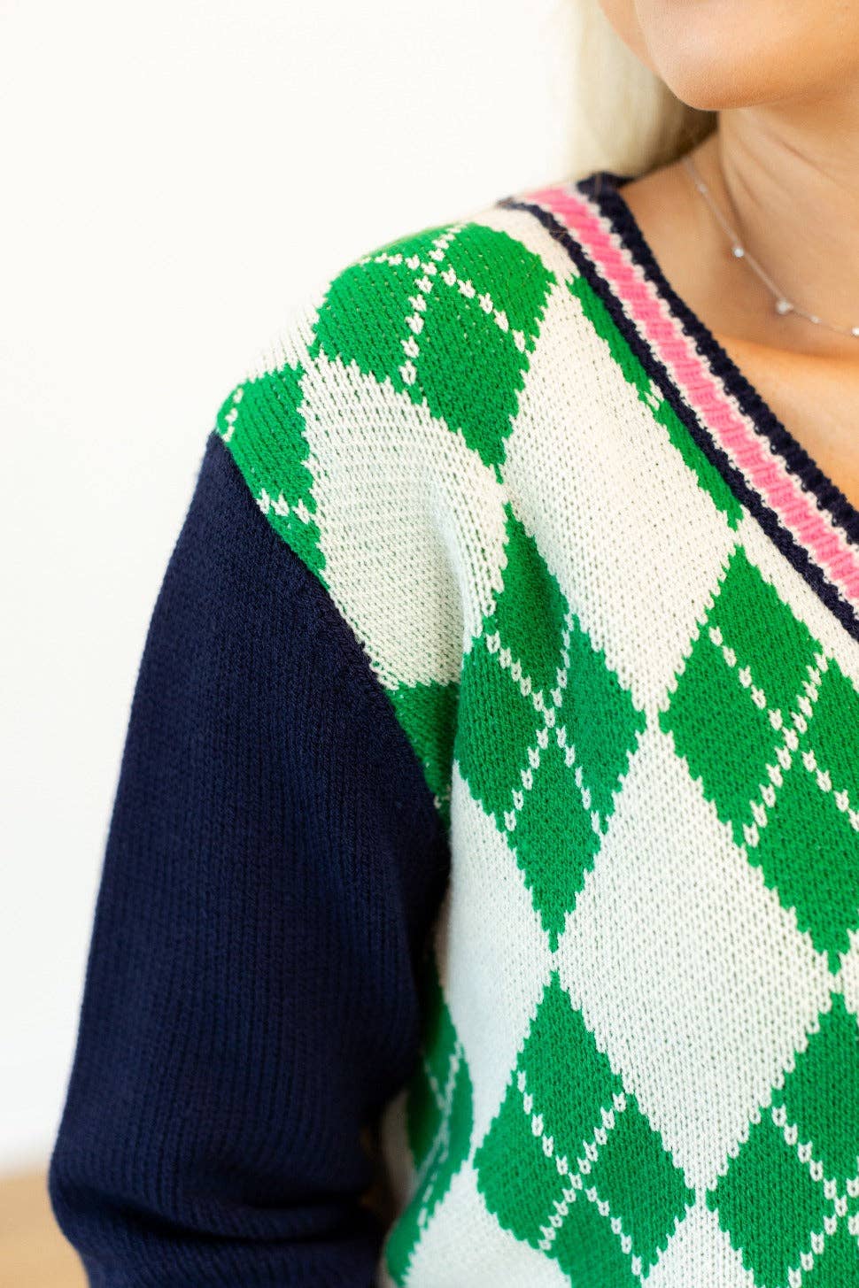 Women's Argyle Cardigan Sweater