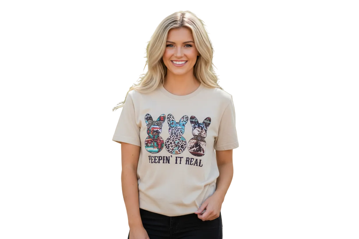 Western Style Easter Peppin it Real Graphic Tshirt