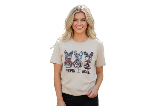 Western Style Easter Peppin it Real Graphic Tshirt