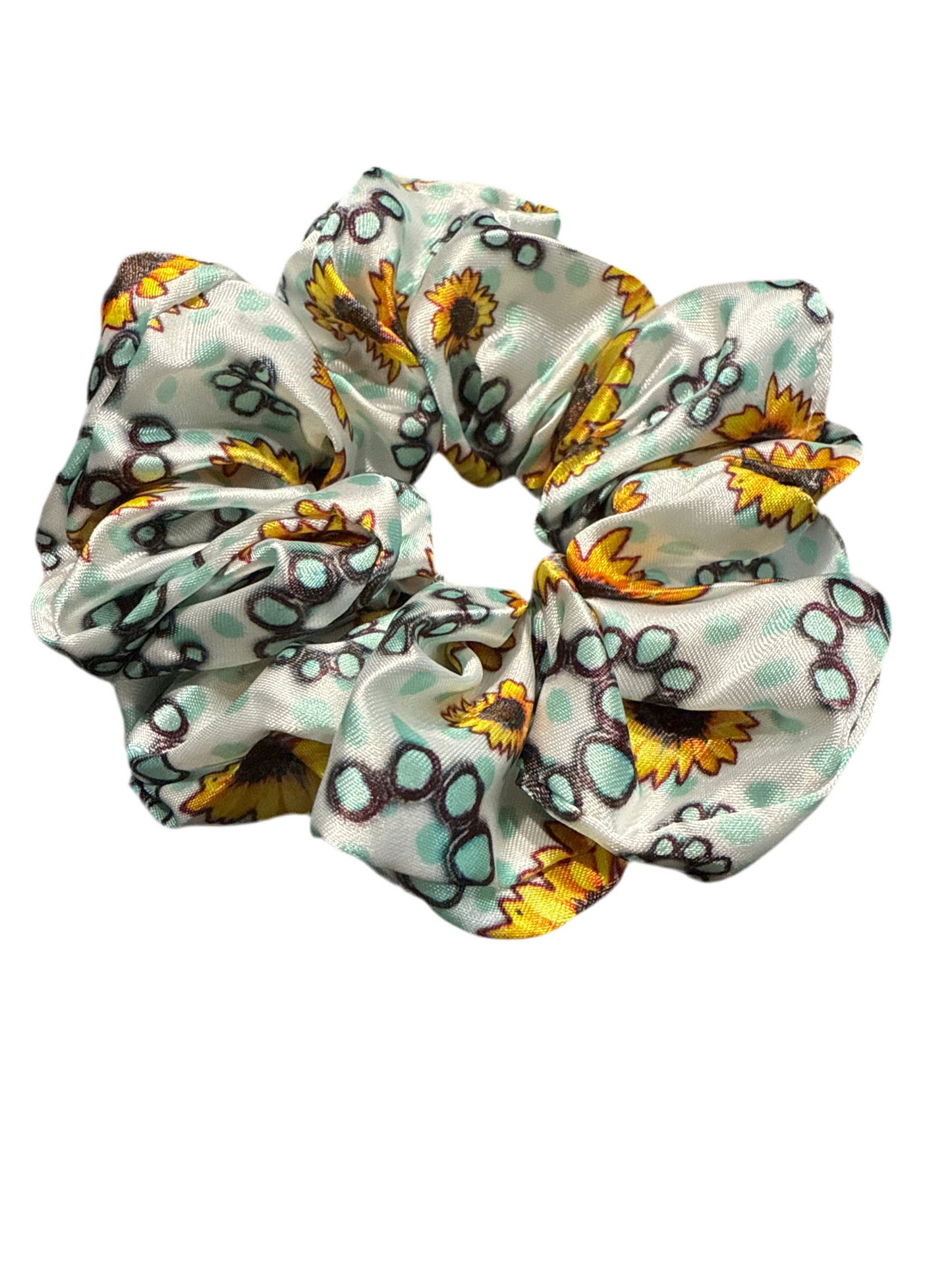 Sunflower Concha Hair Scrunchie