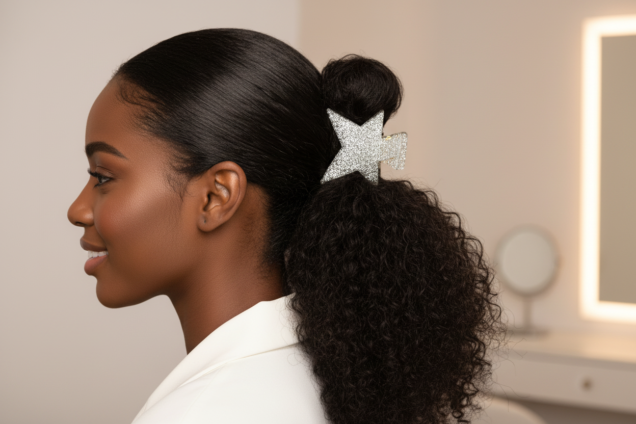 Glitter Star Hair Clip