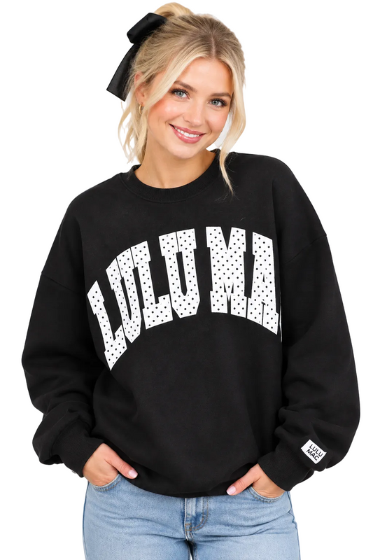 Lulu Mac Black/White Polka Dot Sweatshirt