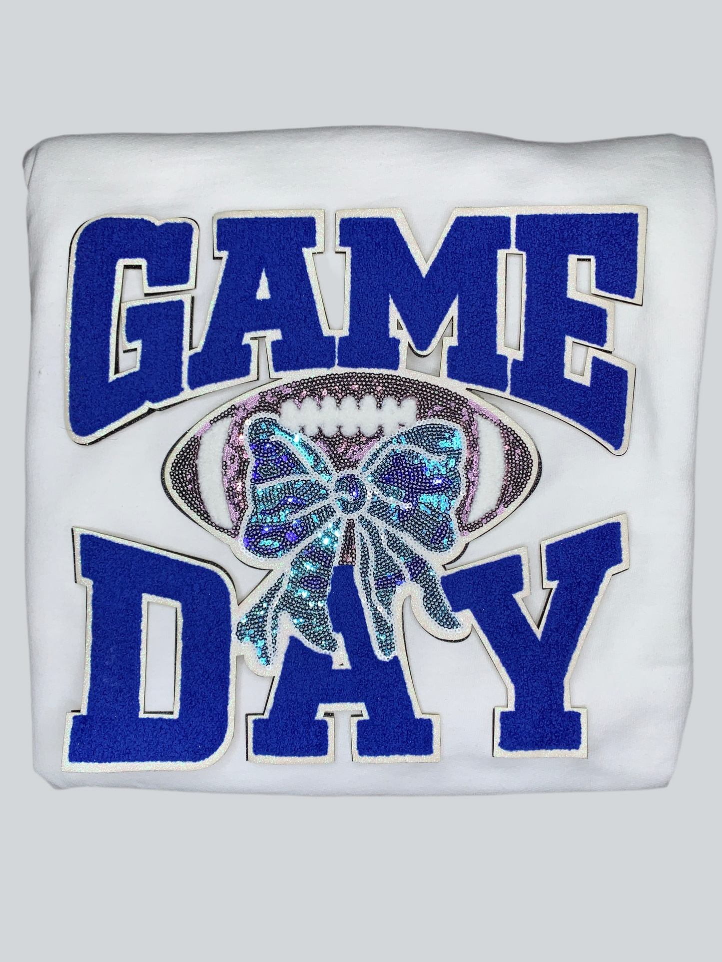 Game Day Football Chenille Sequin Sweatshirt