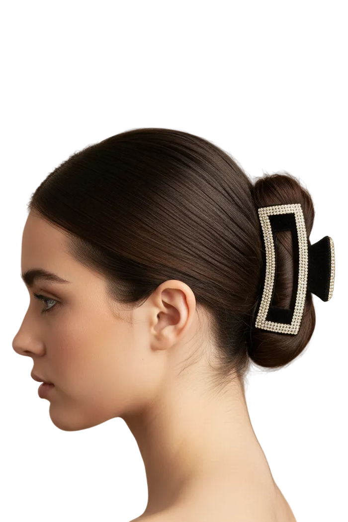 Rhinestone Black Hair Clip