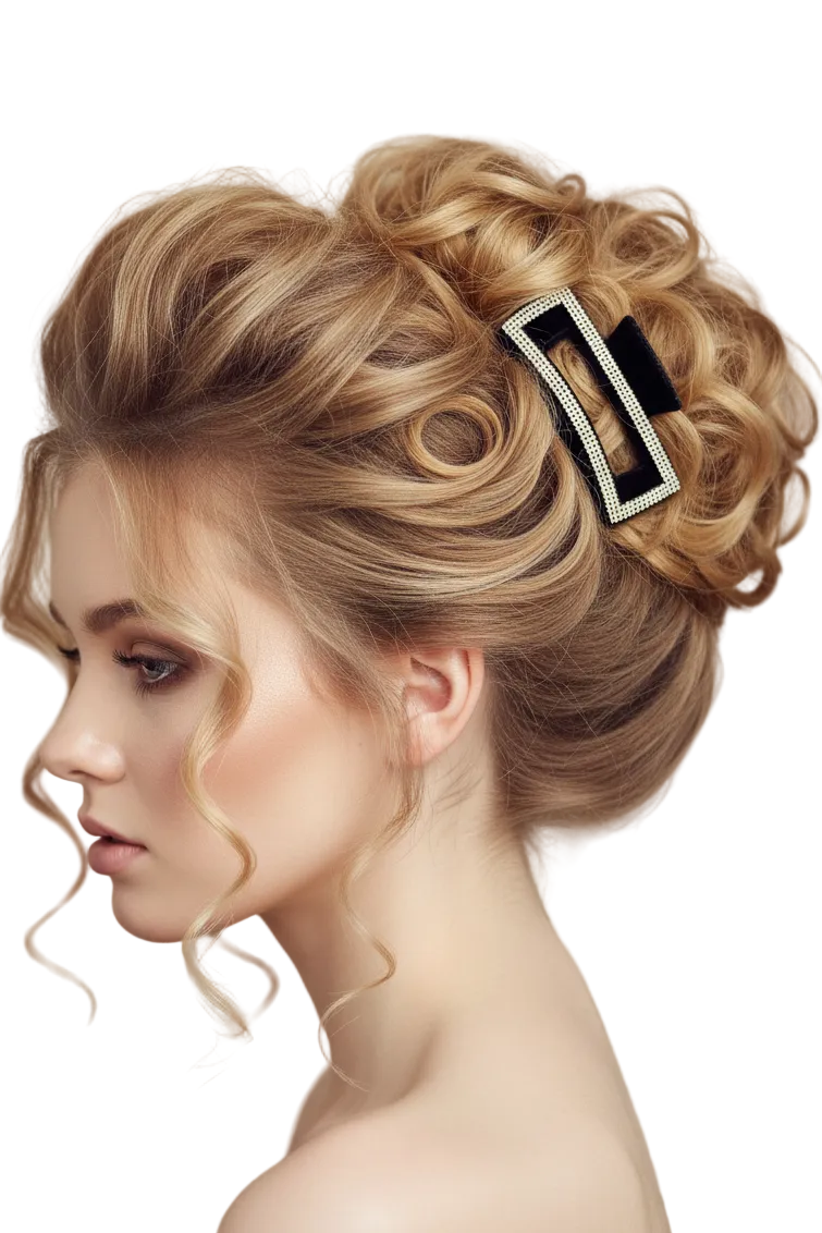 Rhinestone Black Hair Clip