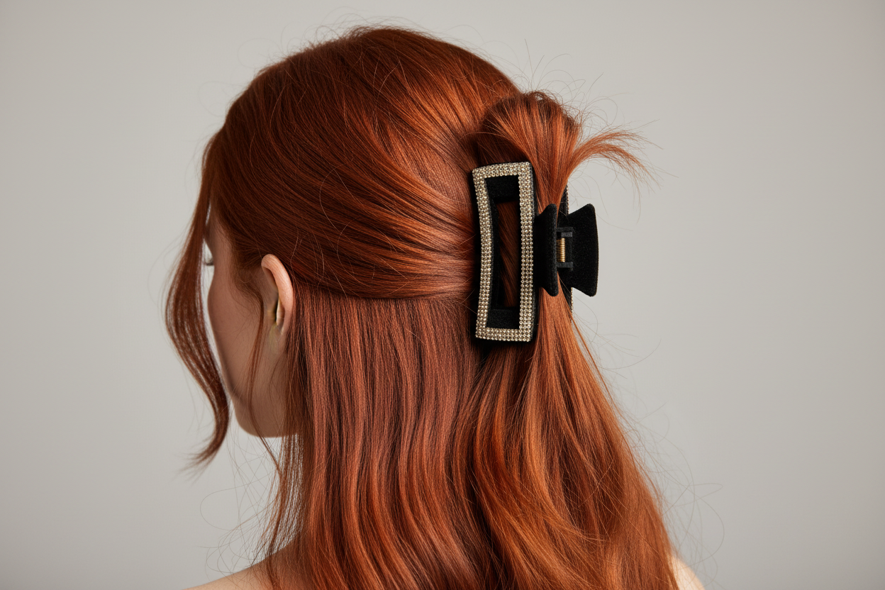 Rhinestone Black Hair Clip