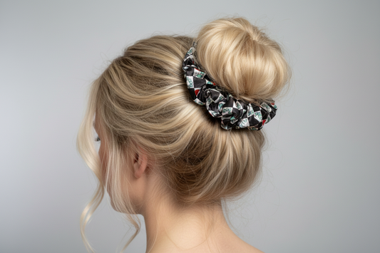 Checkered Cherries Scrunchie