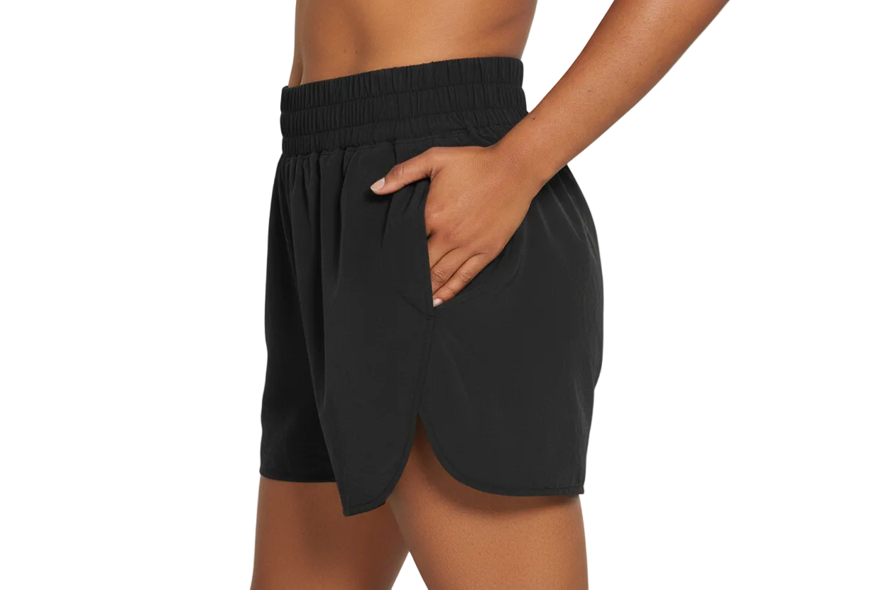 Windbreaker Smocked Waistband Running Shorts