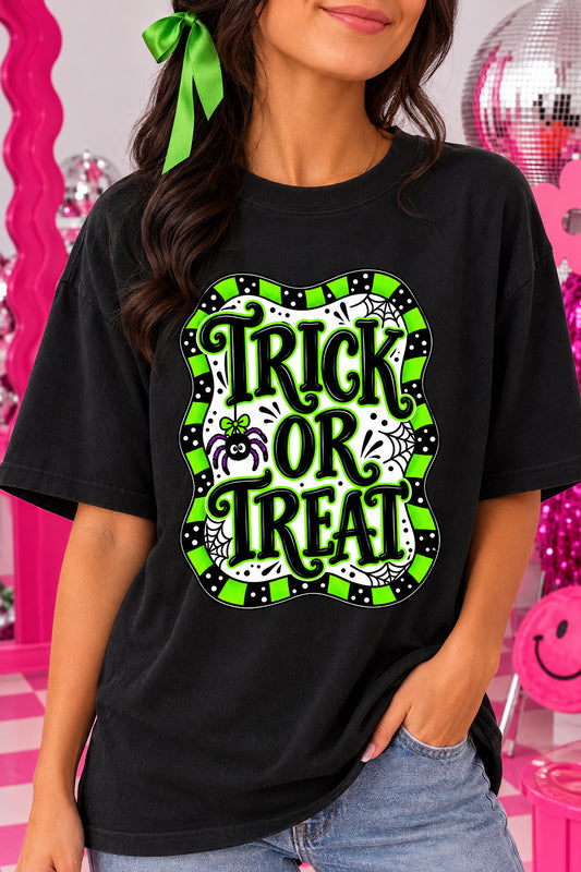 Trick or Treat Graphic Halloween Tshirt