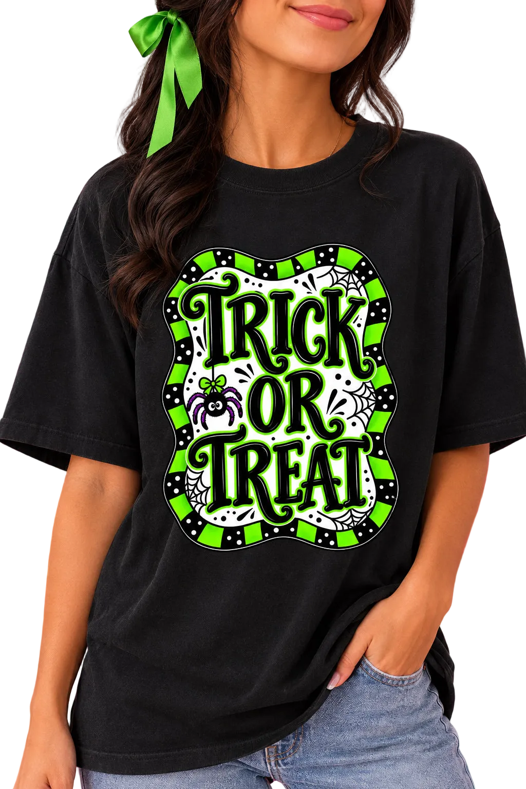 Trick or Treat Graphic Halloween Tshirt