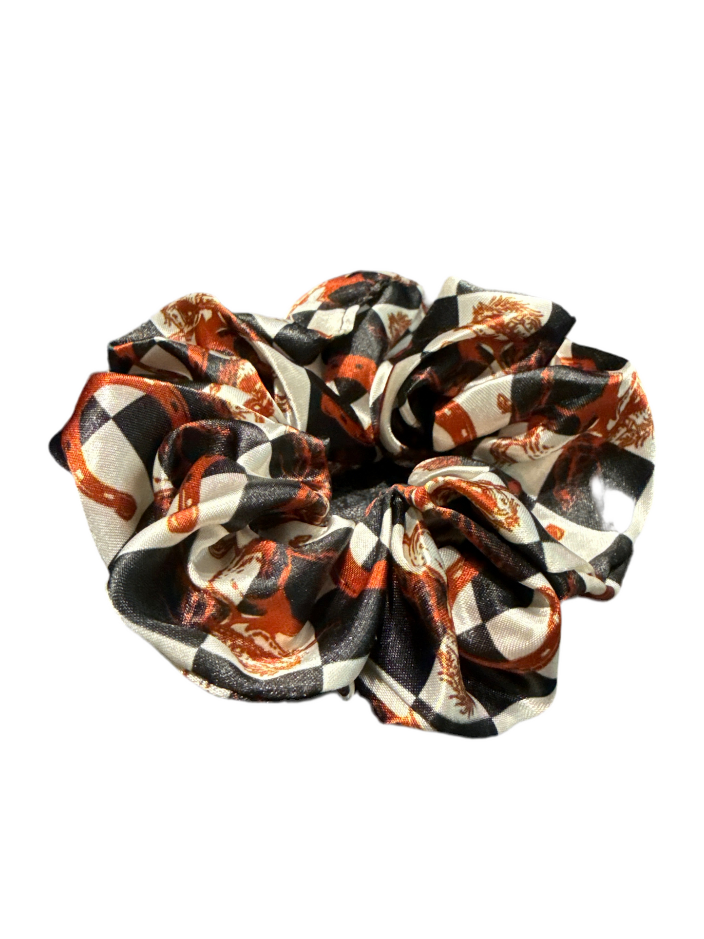 Checkered Horseshoe Dreams Scrunchie