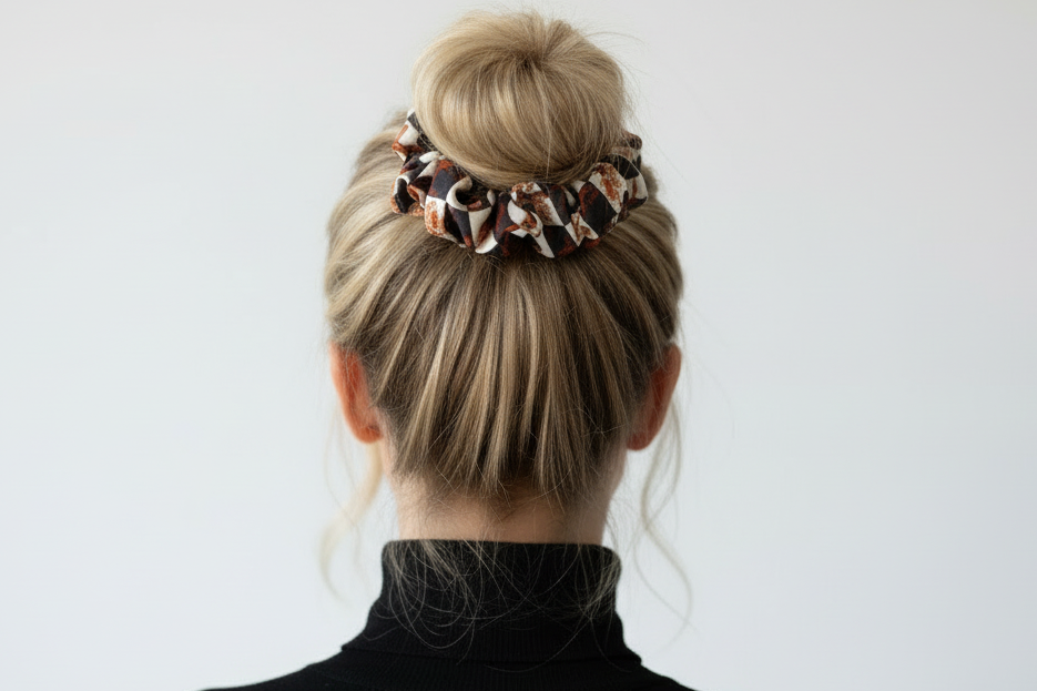Checkered Horseshoe Dreams Scrunchie