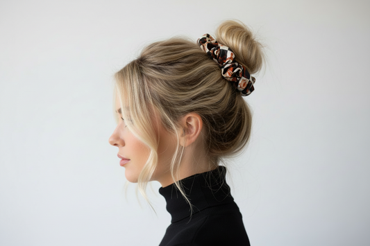 Checkered Horseshoe Dreams Scrunchie