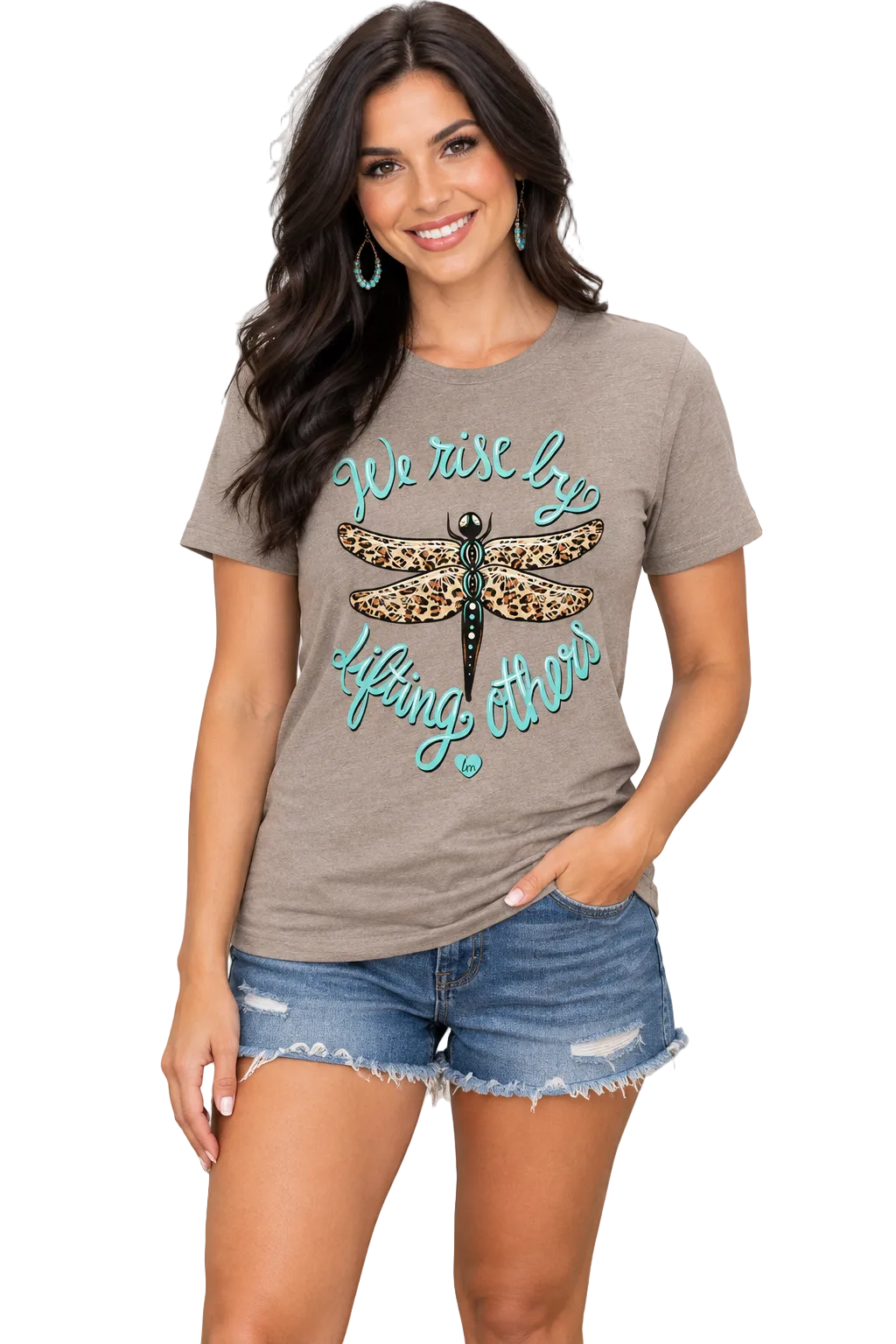 Lulu Mac-Lifting Others Heather Stone Graphic Tshirt