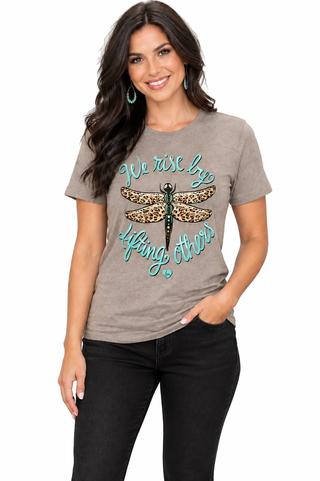 Lulu Mac-Lifting Others Heather Stone Graphic Tshirt