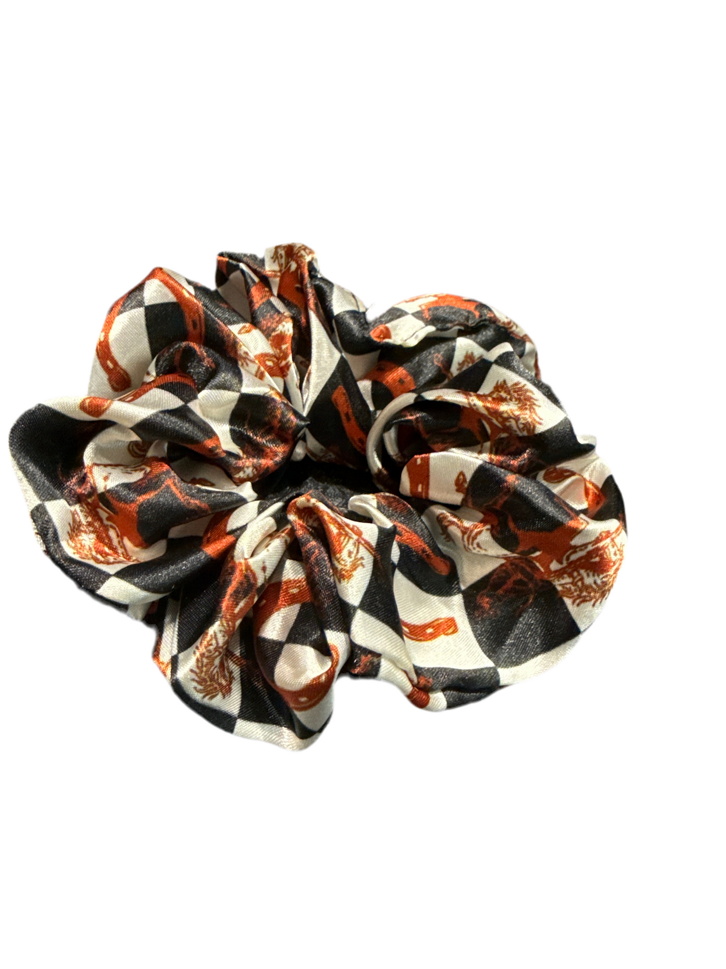 Checkered Horseshoe Dreams Scrunchie