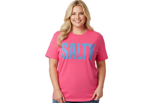 SALTY Neon Pink Graphic T-shirt