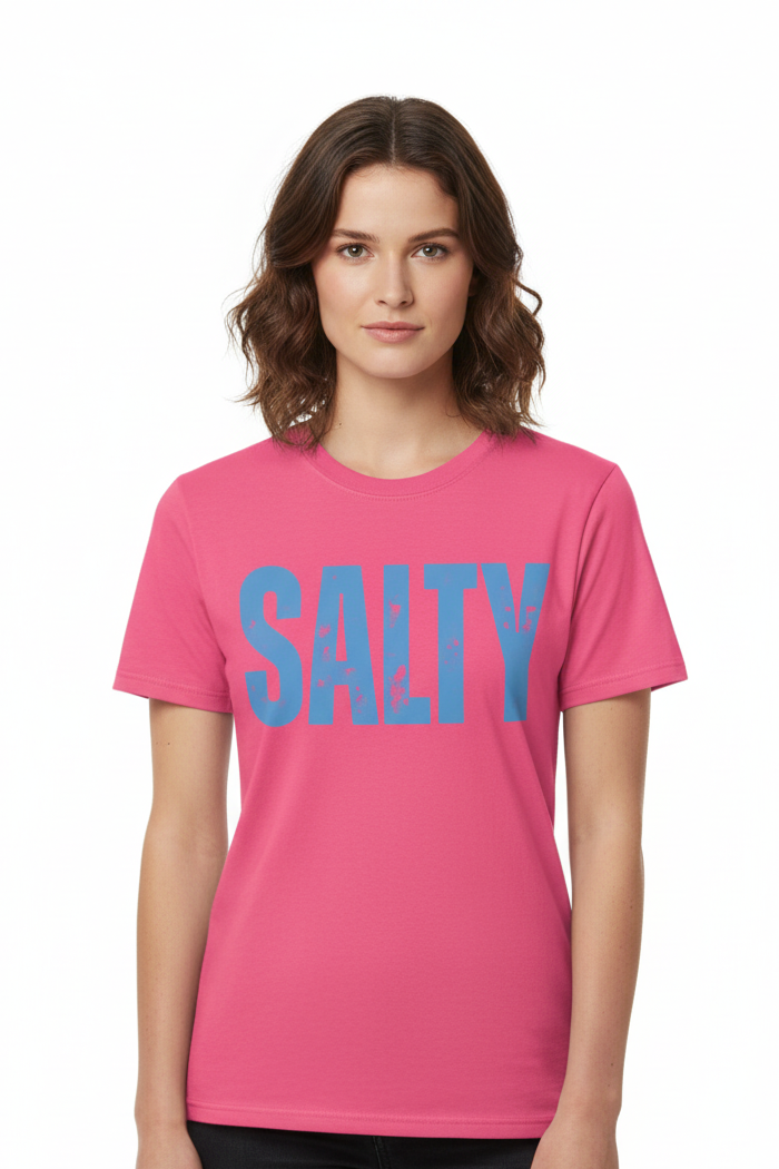 SALTY Neon Pink Graphic T-shirt