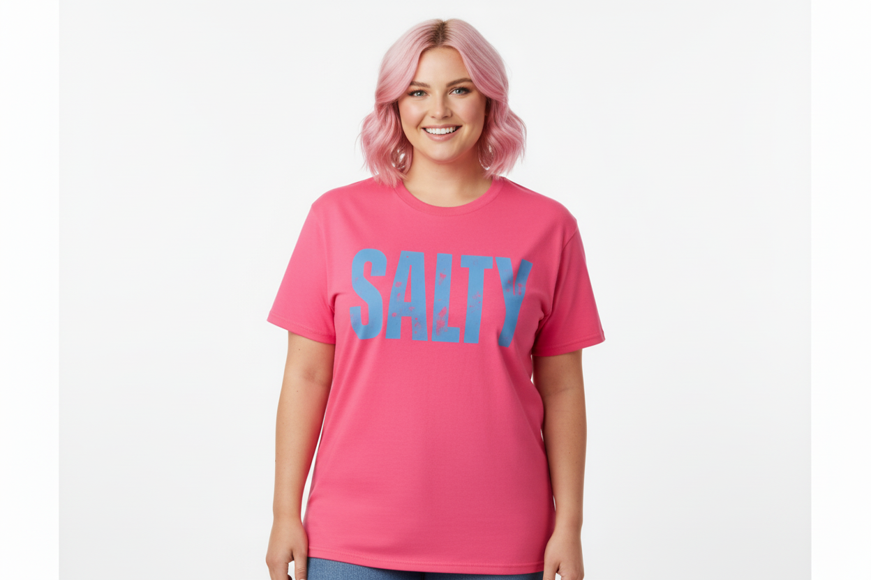 SALTY Neon Pink Graphic T-shirt