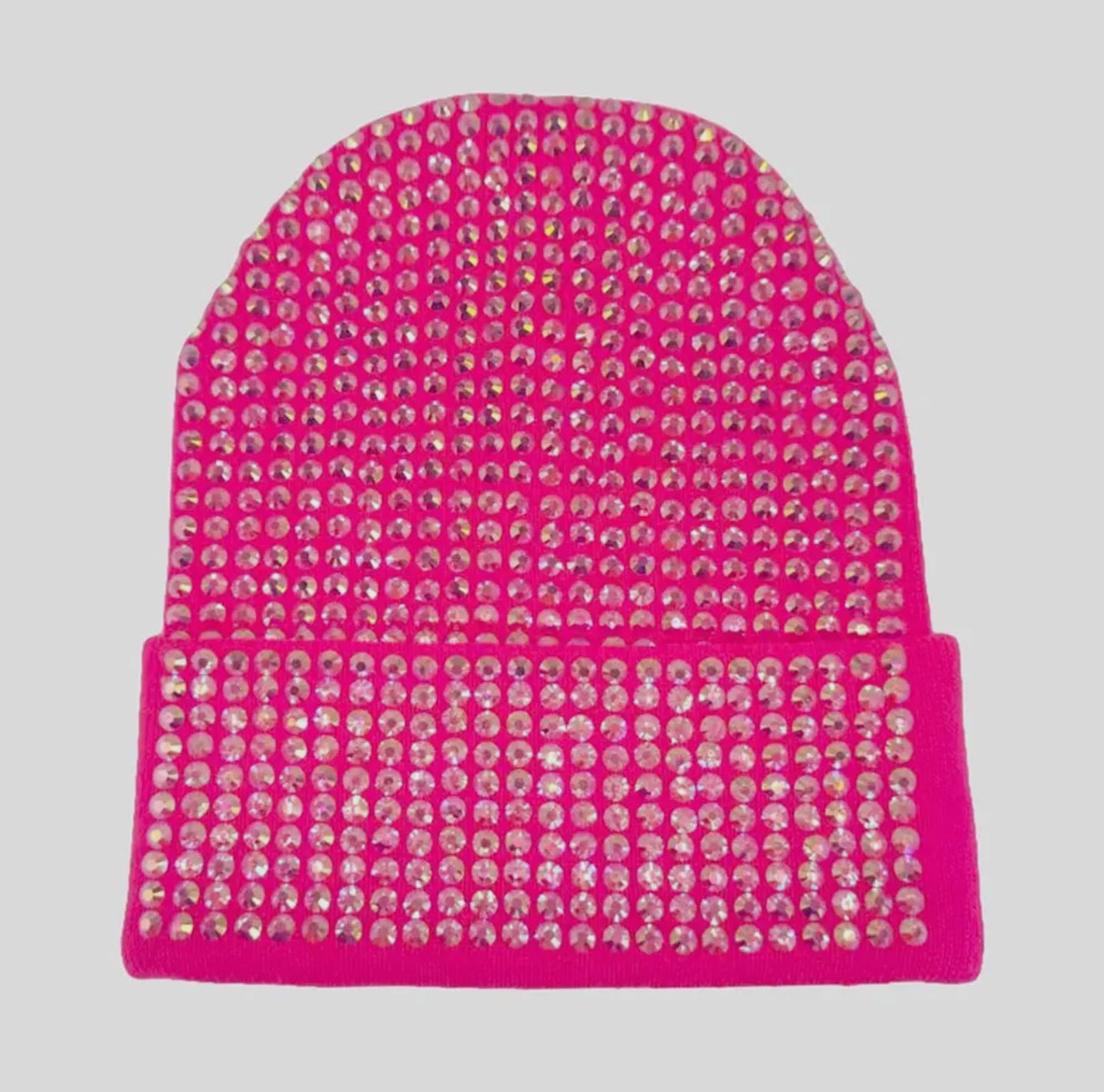 Rhinestone Studded Beanie Hats