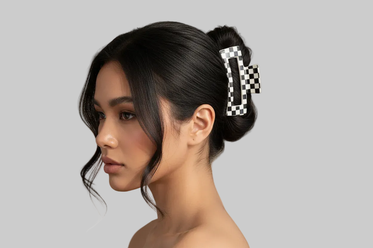 Checkered Hair Clips