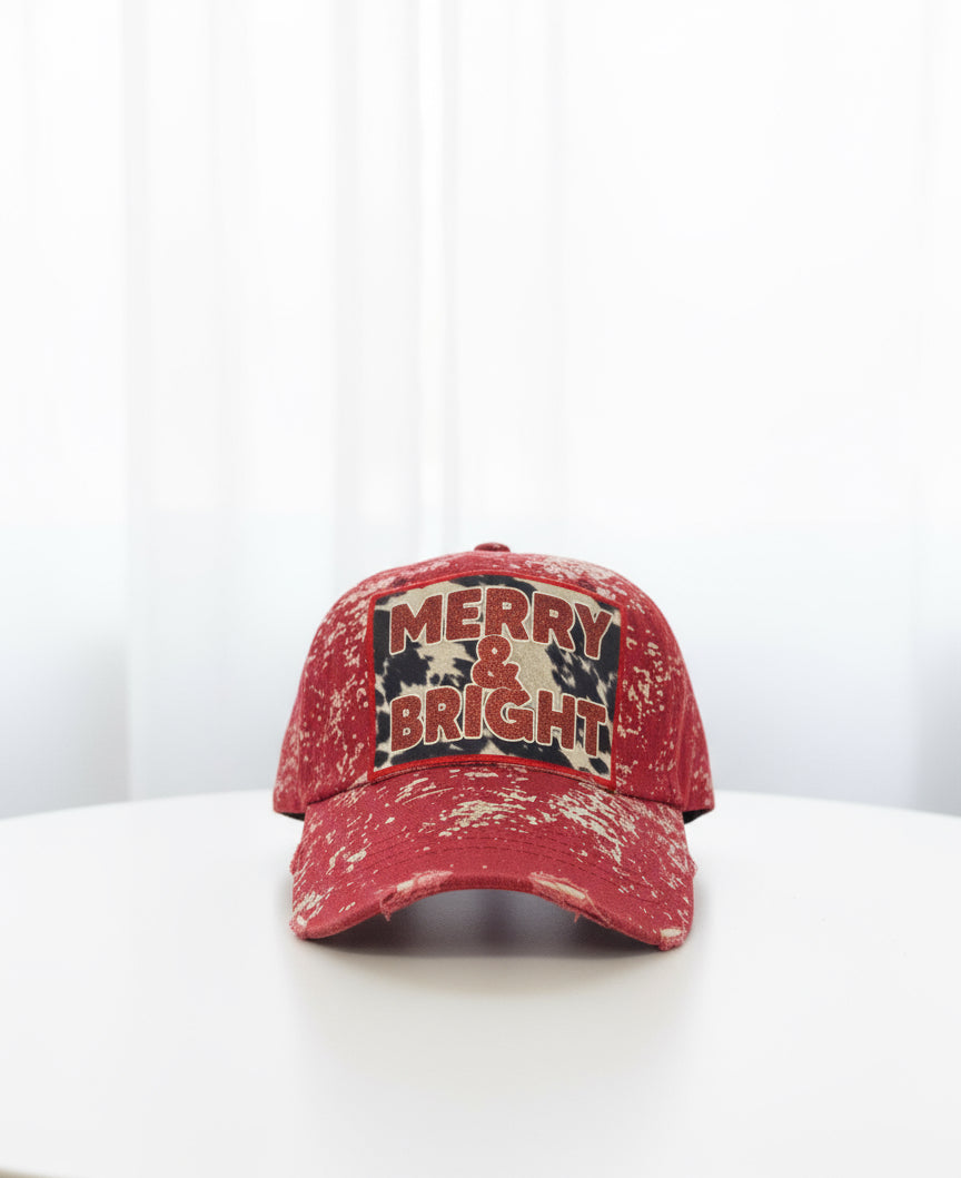 Merry and Bright Glitter Trucker Hat