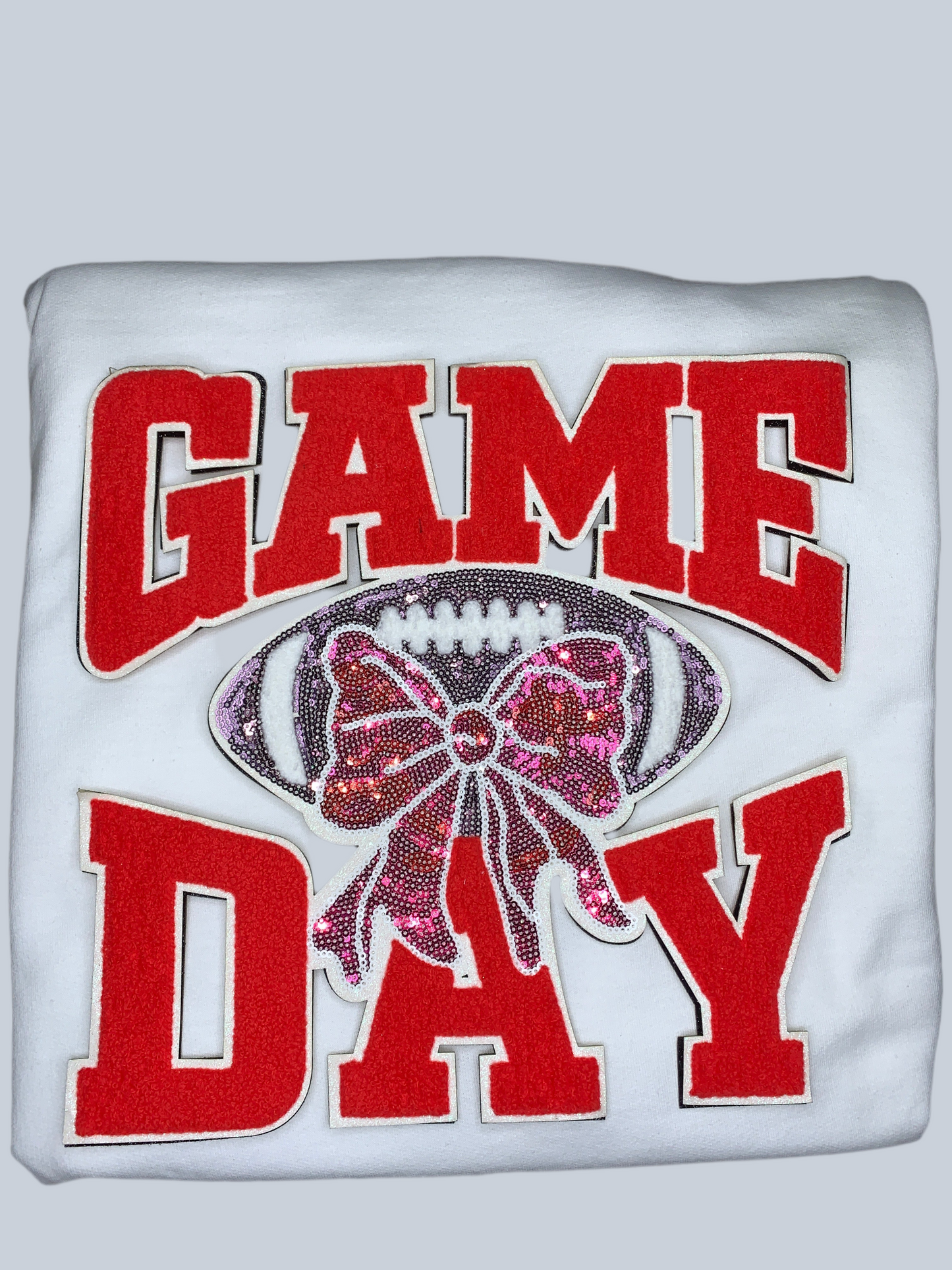 Game Day Football Chenille Sequin Sweatshirt