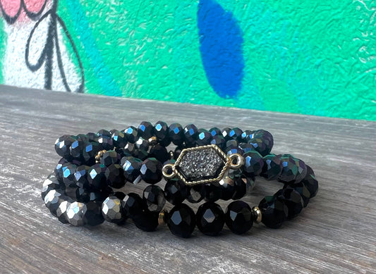 Hello Gorgeous Black Bracelet Sets