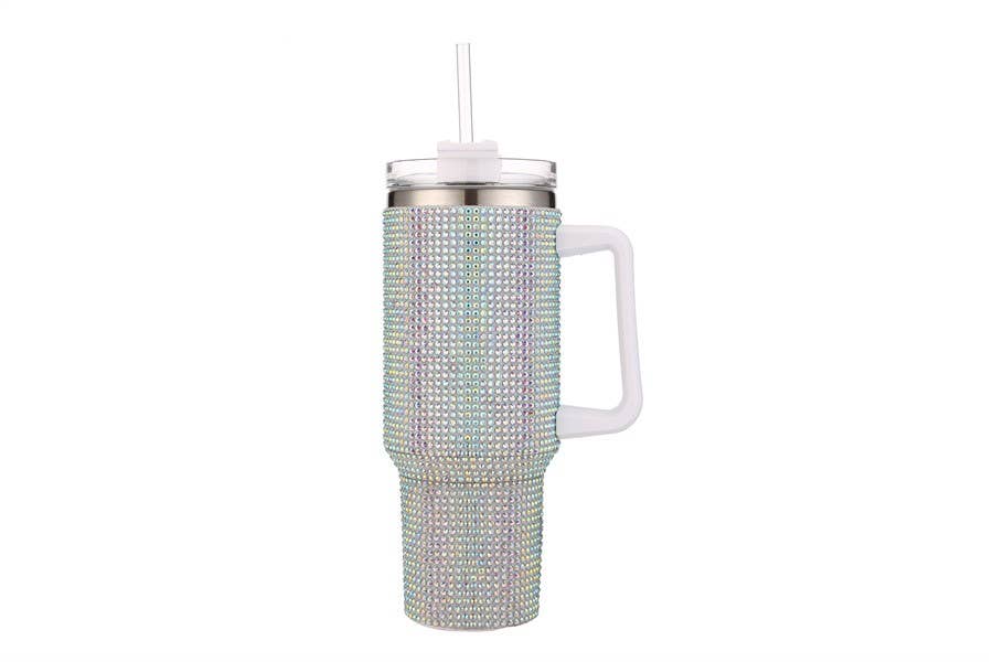 Rhinestone 40 oz Tumbler Cup: AB